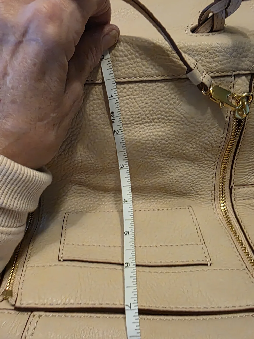 Tory Burch Blush Leather Tote with Braided Handles